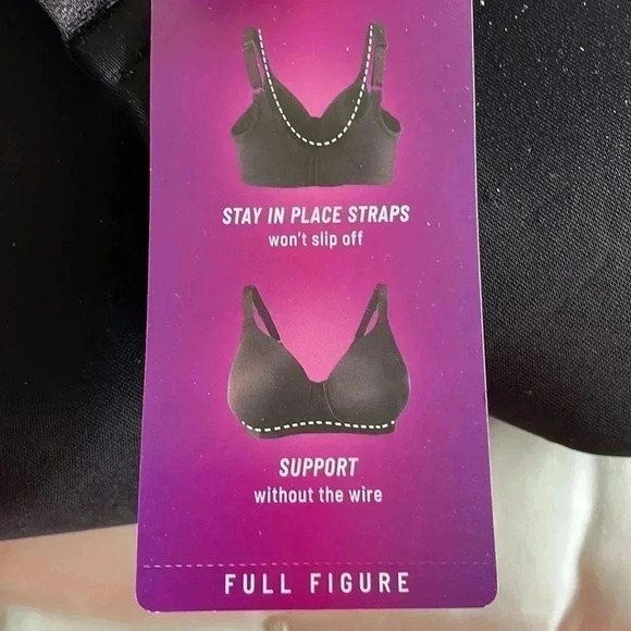 Vanity Fair full figure black bra sz  44 DDD - Picture 6 of 10